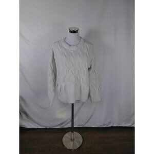 Jessica Simpson Sweater Womens Large Cable Knit Pullover Crewneck Soft Cozy